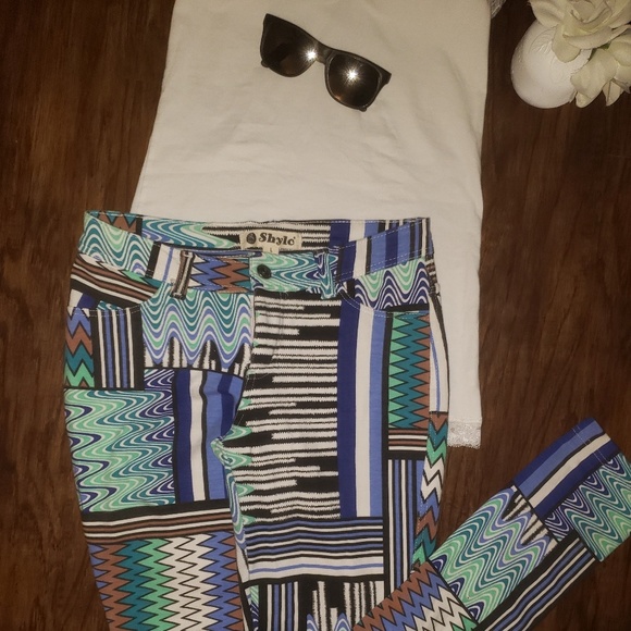 🦓Women Graphic Print Jeggings - Picture 2 of 6